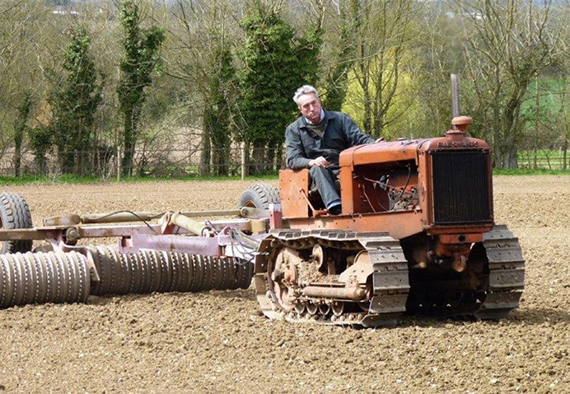 Classic tractors working hard