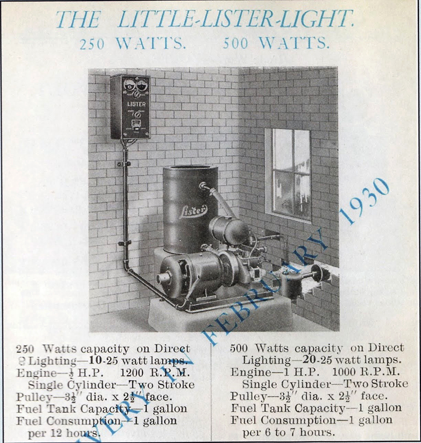 Little Lister two-stroke engine