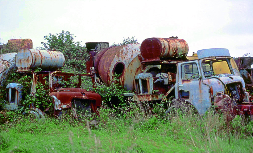 disused and derelict lorries