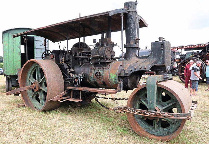 French-built steam roller