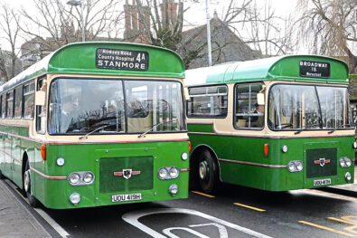 Superb classic bus running day in Winchester