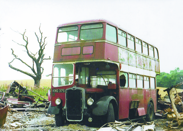 Bristol bus in breakers yard