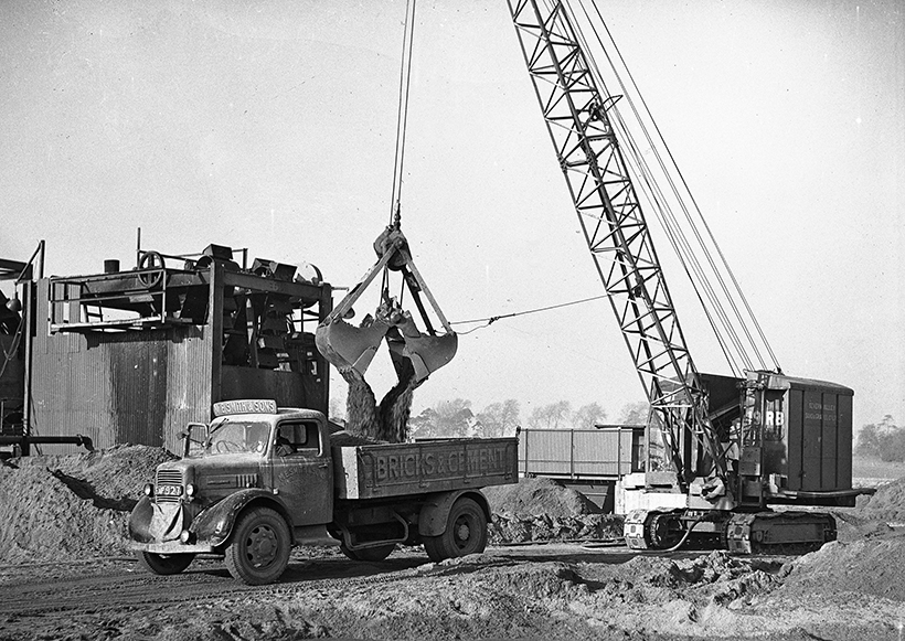 1950s lorries hard at work