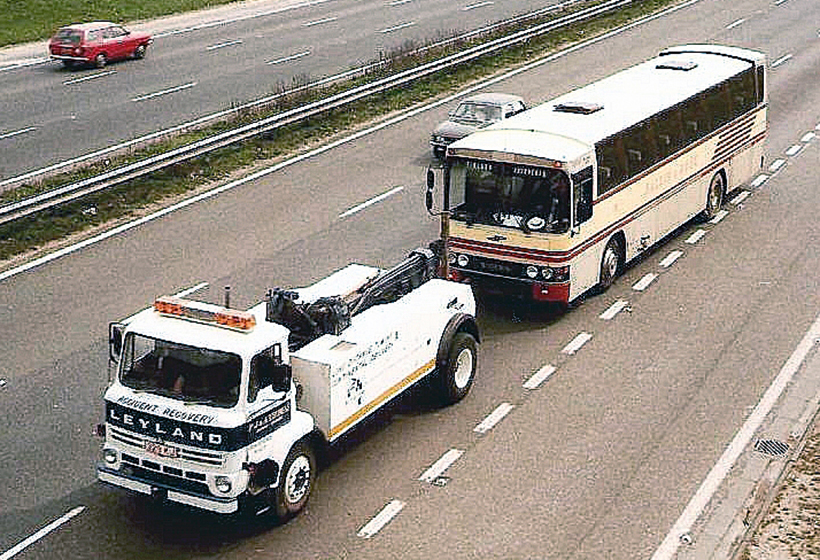Bus company breakdown trucks