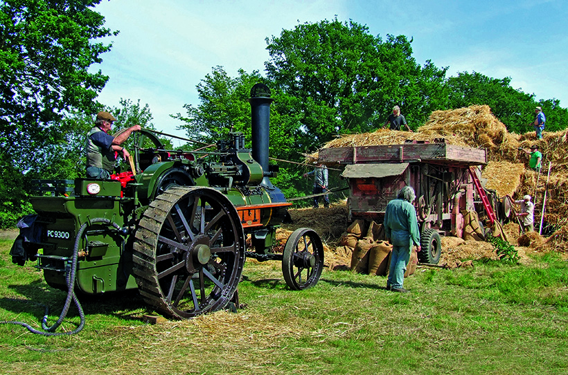 Steam-threshing in Suffolk