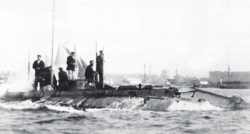 The Royal Navy's first submarine