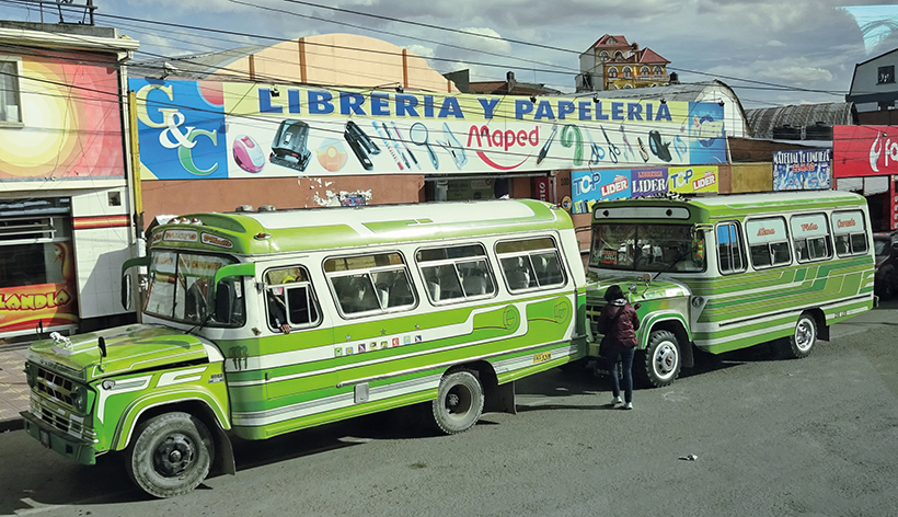 Colourful Bolivian buses
